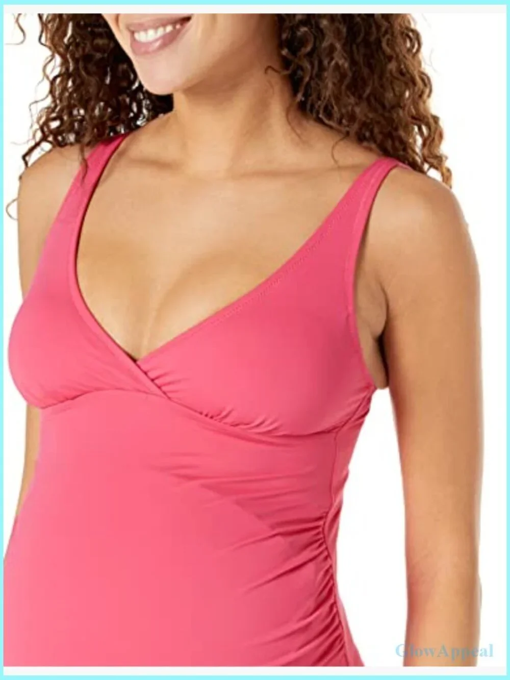 Maternity One-Piece Swimsuit with Adjustable Straps and Ruching